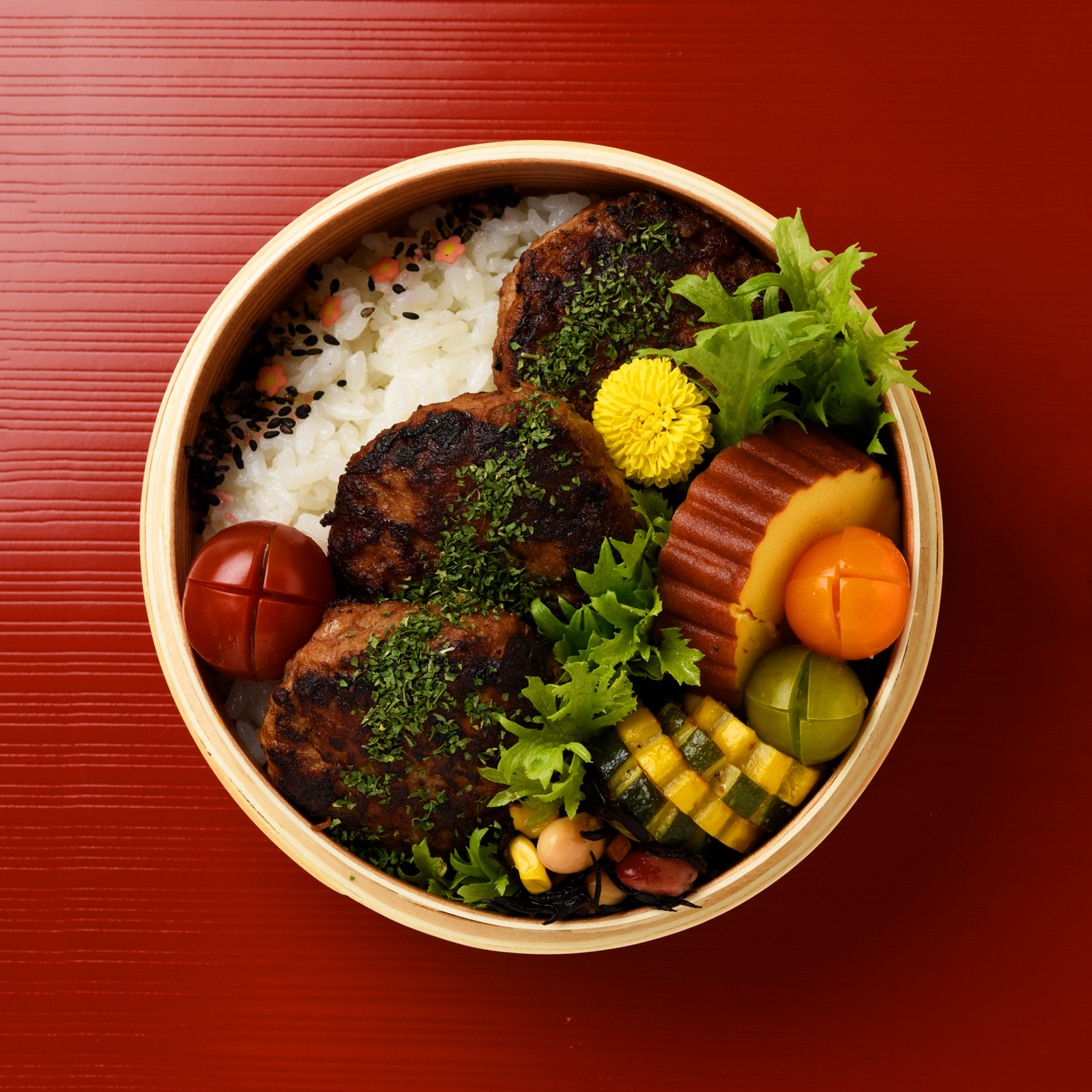 Japanese-style Hamburger Steak Bento