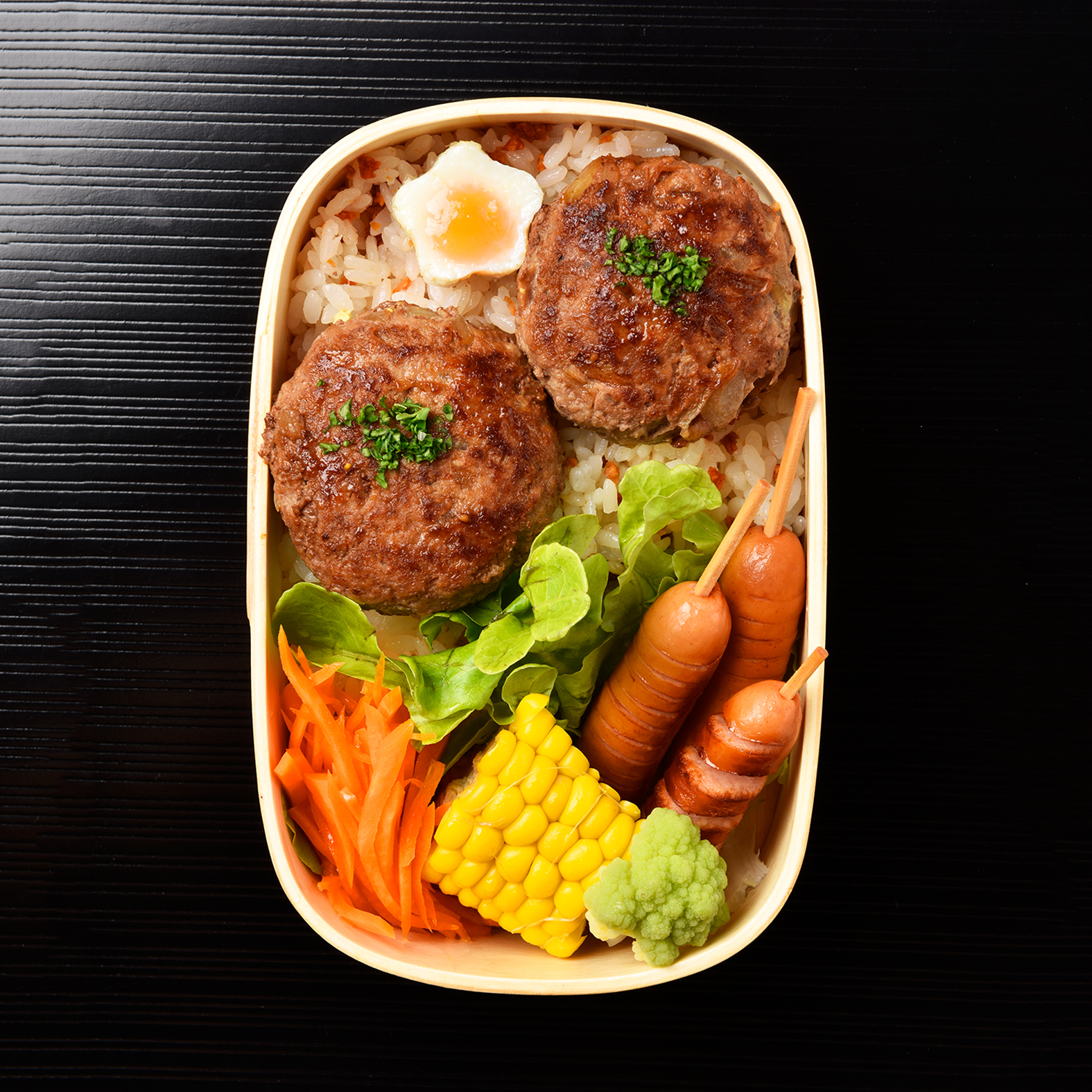 Japanese-style Hamburger Steak Bento