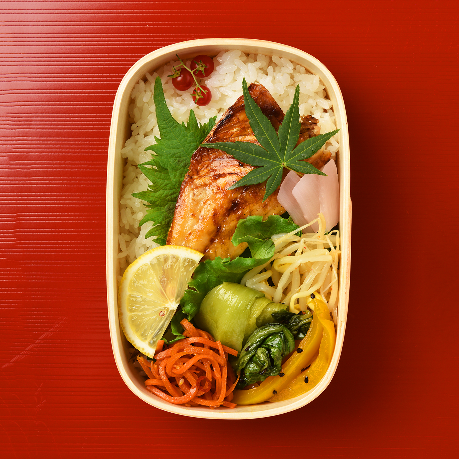 Grilled Dried Horse Mackerel Bento