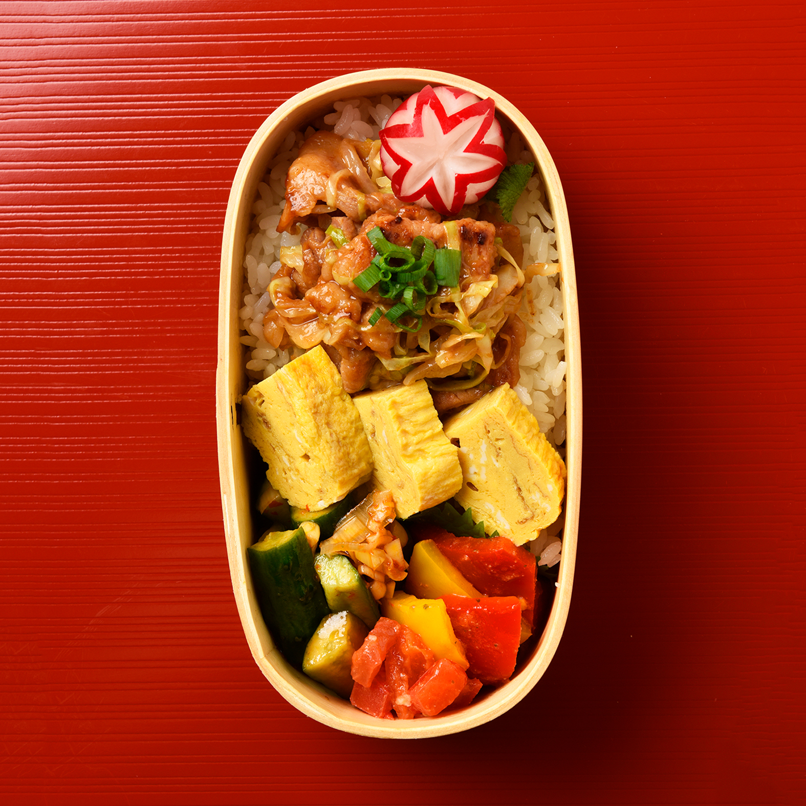 Peanut-Miso Pork Stir-Fry Bento