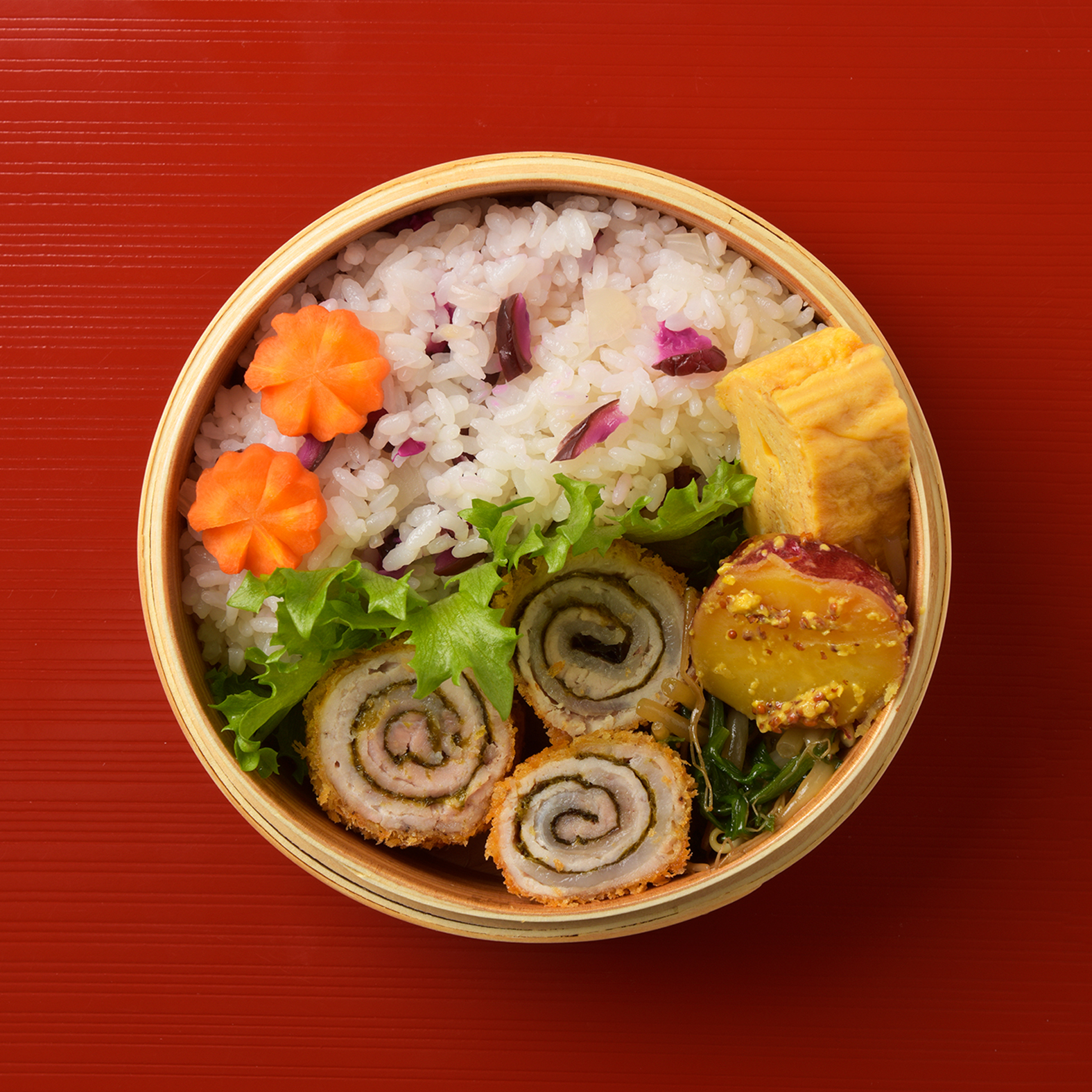 Fried Pork & Nori Rolls Bento