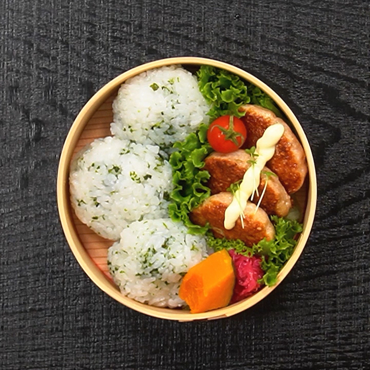 Chicken & Mentai ball Bento